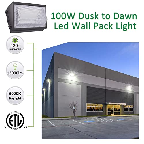 LED Wall Pack Light with Dusk to Dawn Photocell (2 Count)