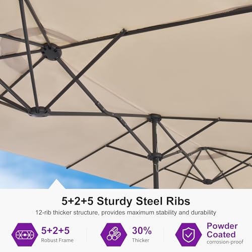 Patio Umbrella 13ft with Base Outdoor Deck Umbrella