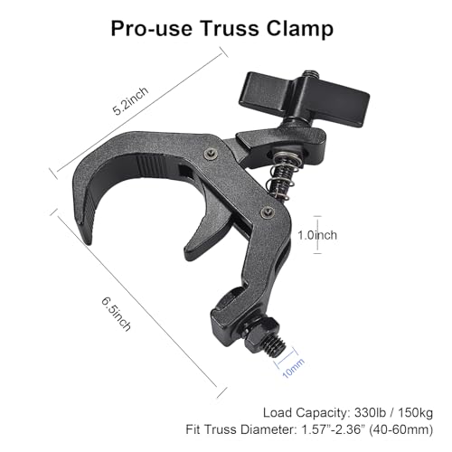 Truss Clamp Stage Lights Clamps Black (4 Count)