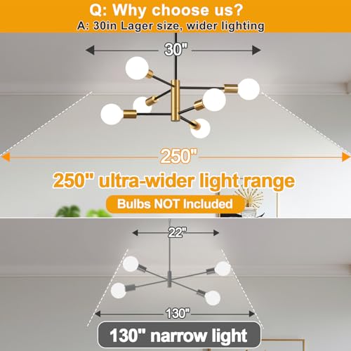 11" 52" Height Adjustable Chandelier Dining Room Light Fixture