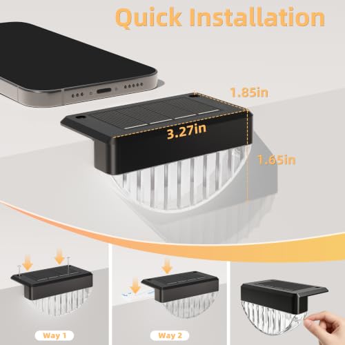 8 Pack Solar Deck Lights Outdoor