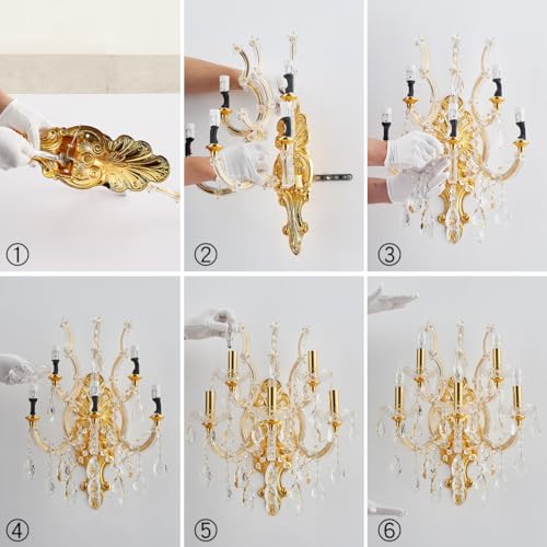 Large Modern Crystal Wall Lights