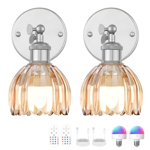 Vintage Battery Operated Wall Sconce (2 Count)