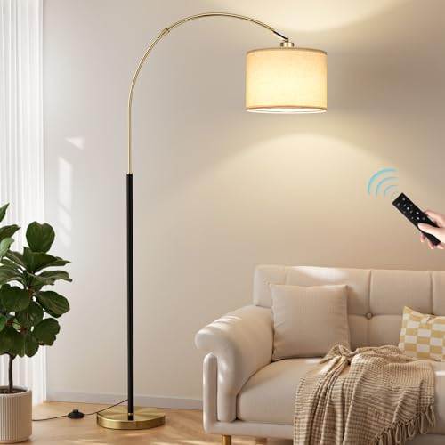 Dimmable Arc Floor Lamp with Remote