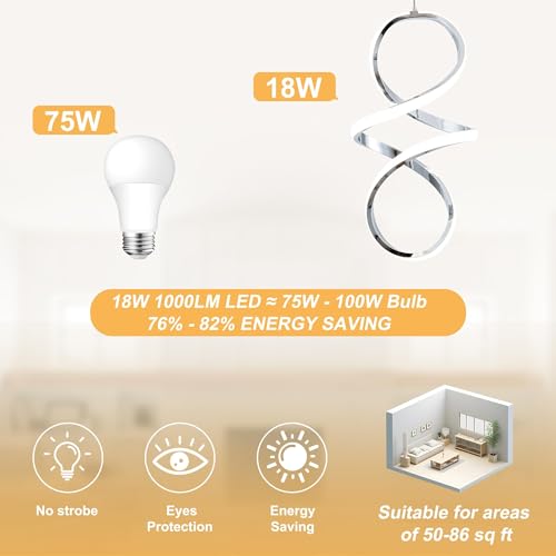 Spiral Modern LED Pendant Lights Kitchen Island
