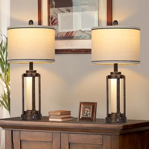 26" Farmhouse Table Lamps Set of 2 (2 Count)