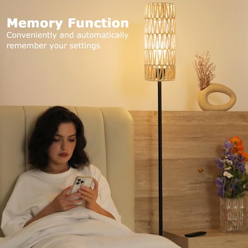 64'' Floor Lamps for Living Room with Remote Control and Stepless Dimmable Colors Temperature & Brightness