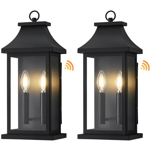 2 Pack 18" Large Outdoor Wall Lights Dusk to Dawn Outdoor Lighting (2 Count)