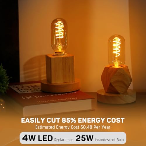 Vintage T45 Amber Edison Bulbs (4 Count)