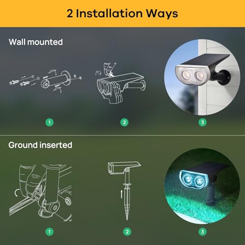 RGB Solar Spotlights Outdoor Waterproof 9 Modes Multicolor 6 Pack (6 Count)