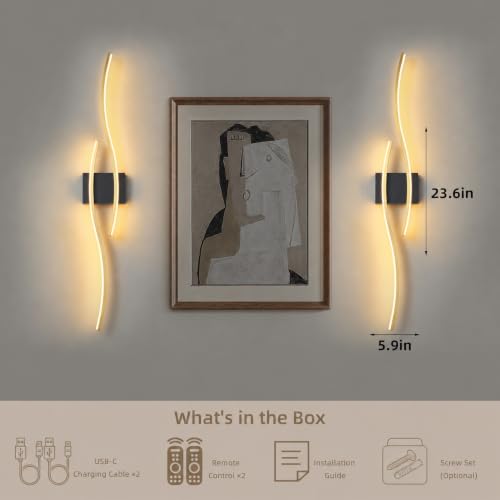 Wireless Wall Sconces Set of Two (2 Count)