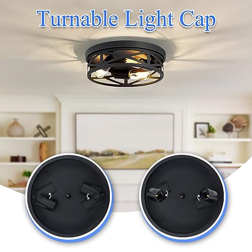 13 inch Black Flush Mount Ceiling Light Fixture