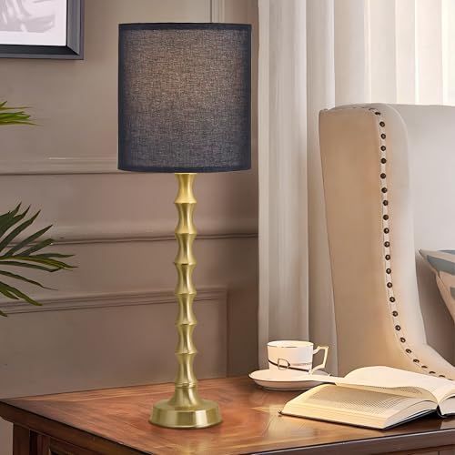 30.5" Modern Black Gold Buffet Lamps Set of 2 (2 Count)