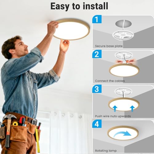 2 Pack LED Flush Mount Ceiling Light (2 Count)