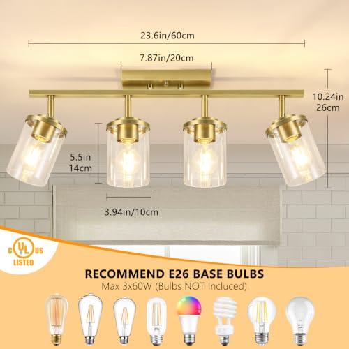 4 Lights Kitchen Track Lighting Fixtures Ceiling