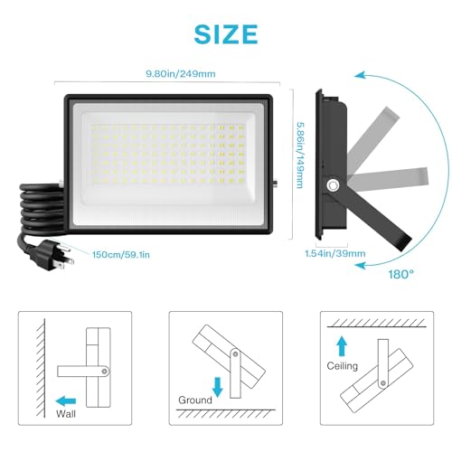 130W Flood Lights Outdoor (4 Count)