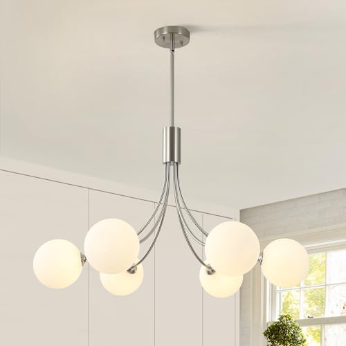 6 Light Brushed Nickel Chandelier