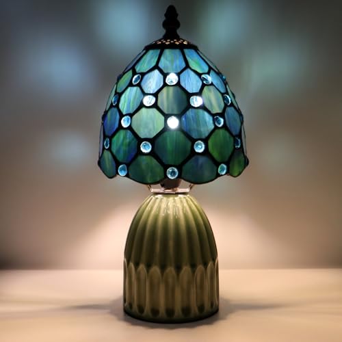 Tiffany Stained Glass Mushroom Table Lamp 12.5 Inch