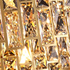 32 Inch Gold Luxury Crystal Chandelier for Dining Room