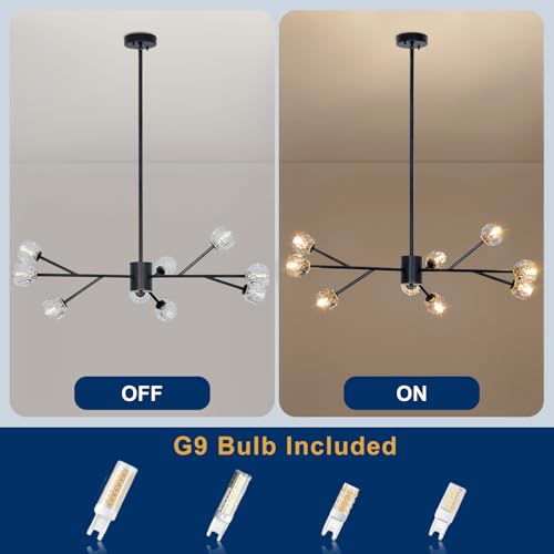 Modern Black Sputnik Chandelier