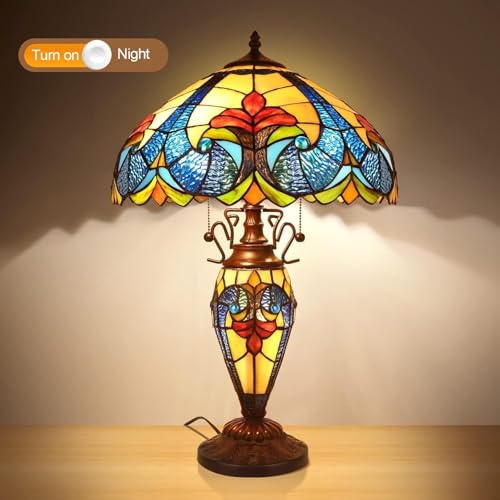 24" Tiffany Style Stained Glass Table Lamp