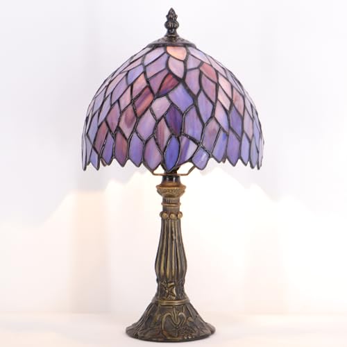 Tiffany Lamp Stained Glass Table Bedside Accent Light 8X8X14.5 inch