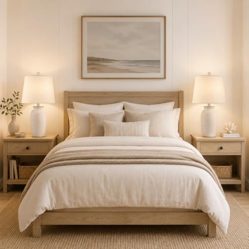 Ceramic Table Lamps Set of 2 for Living Room (2 Count)