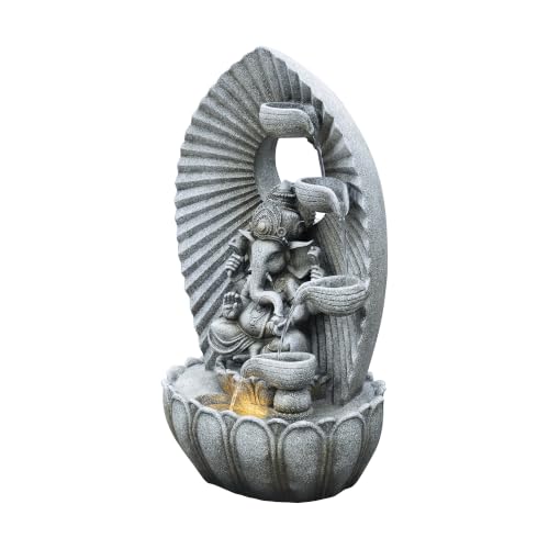 LED Ganesha Cascade Water Fountain
