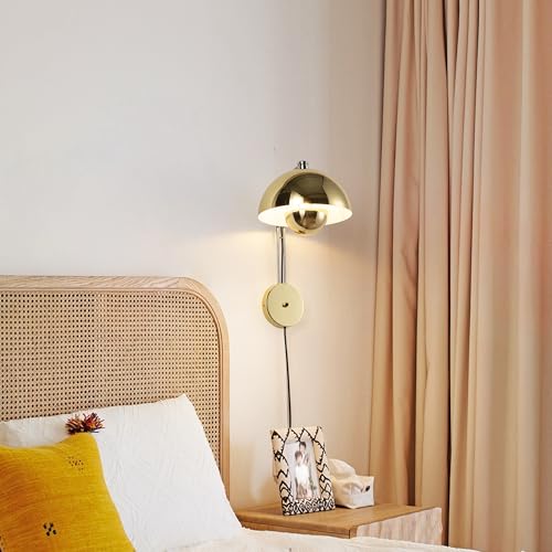 Mid Century Modern Bud Plug in Wall Sconces for Bedroom