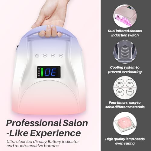 96W Cordless UV LED Nail Lamp