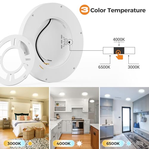 3 Pack Flush Mount Ceiling Light Fixtures (3 Count)