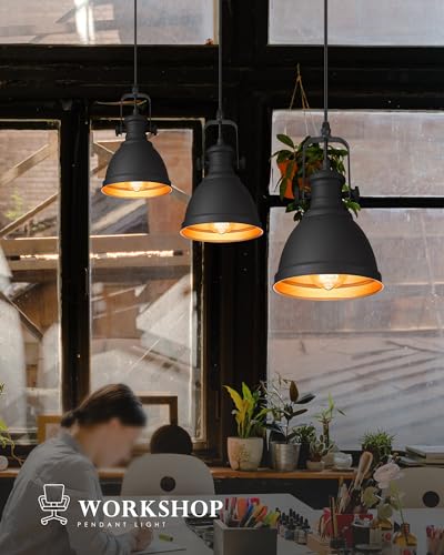 Black Industrial Pendant Lights Kitchen Island