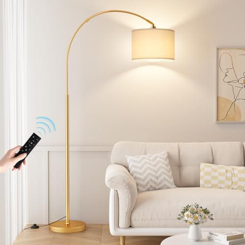 Dimmable Arc Floor Lamp with Remote