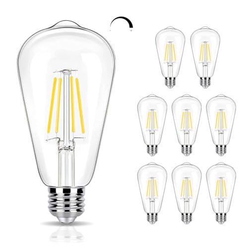 8 Pack Dimmable LED Edison Bulbs 40W Equivalent (8 Count)