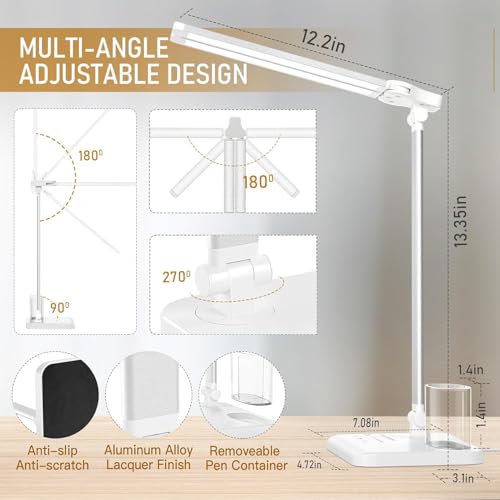 LED Desk Lamp for Home Office Desk Light Table Lamp 50 Lighting Modes Timer