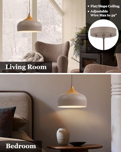 12" Japandi Pendant Light