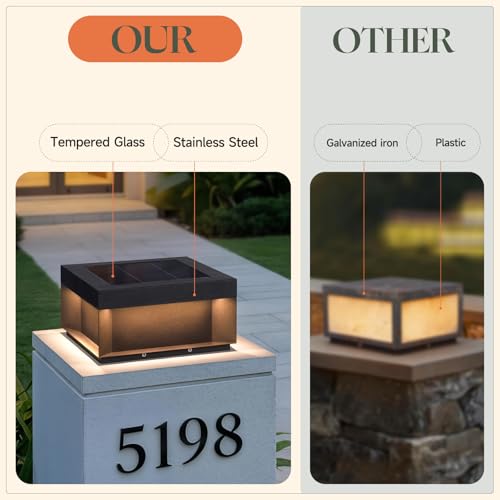 11.8'' Solar Post Lights Outdoor