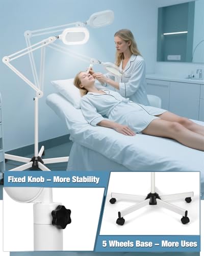 15X Magnifying Glass with Light and Stand