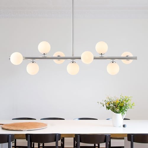 Mid Century Modern Glass Globe Sputnik Chandelier