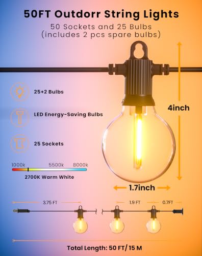 Outdoor String Lights Waterproof (100FT)