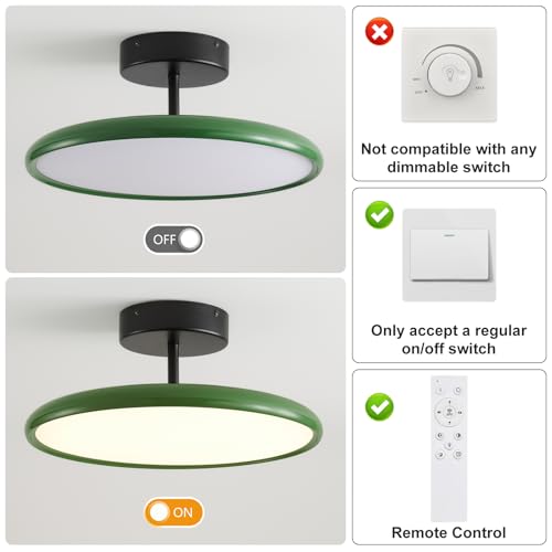 Nordic Semi Flush Ceiling Light