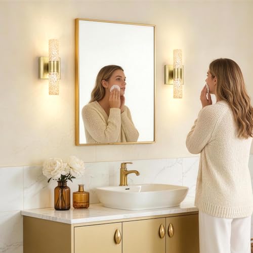2 Pack Gold LED Wall Sconces (2 Count)