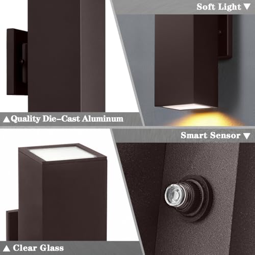 Dusk to Dawn Outdoor Wall Lights (2 Count)