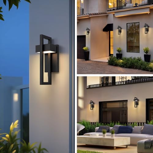 Outdoor Wall Lights Modern Exterior Lighting Fixtures (2 Count)