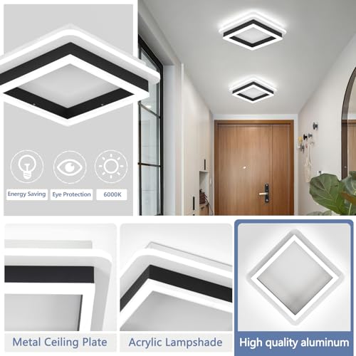 3 Packs Square Flush Mount Ceiling Light