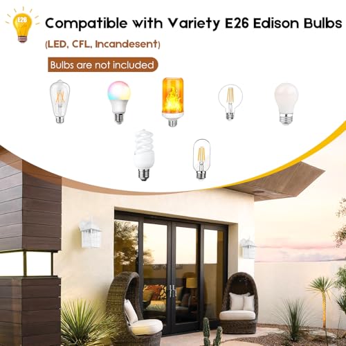 2 Pack Dusk to Dawn Outdoor Wall Light (2 Count)