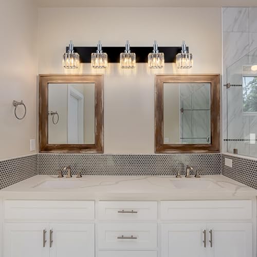 Black Chrome Bathroom Vanity Lights