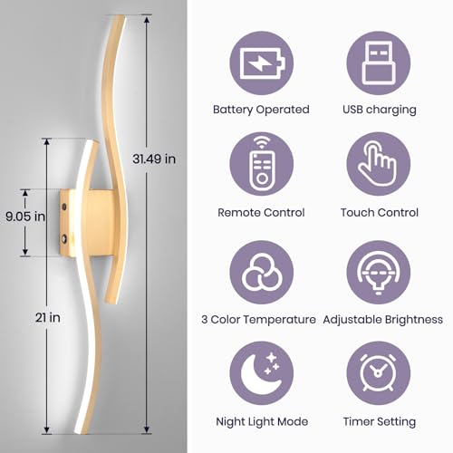Modern LED Wall Sconce Set of Two (2 Count)