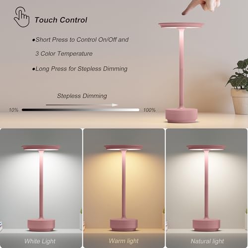 2 Pack Rechargeable Table Lamps Cordless (2 Count)