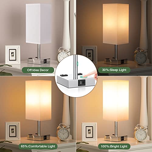 Touch Table Lamps Set of 2 for Bedroom (2 Count)